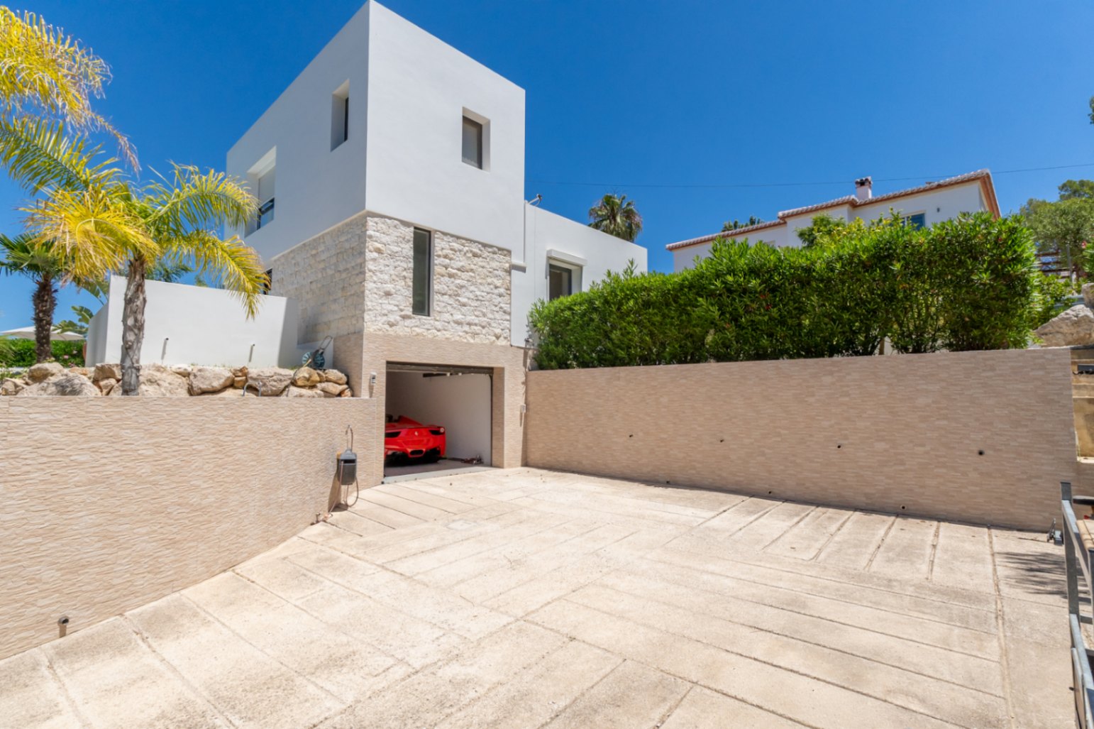 Driveway and garage entrance