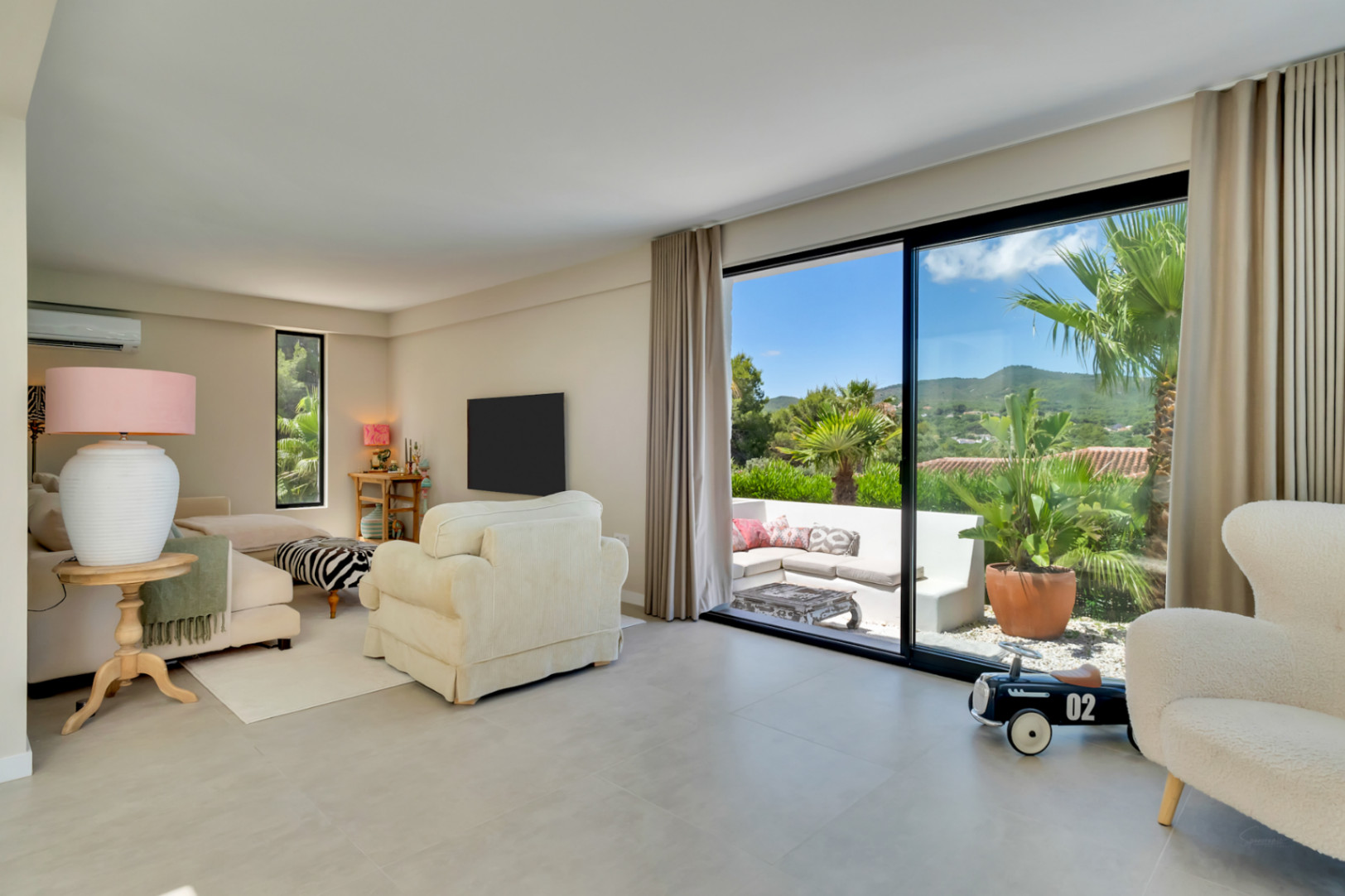 Living room with terrace access