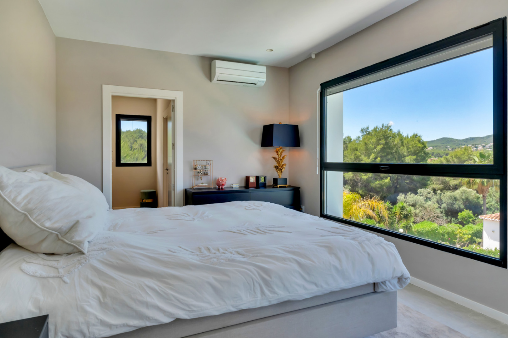 Bedroom with views