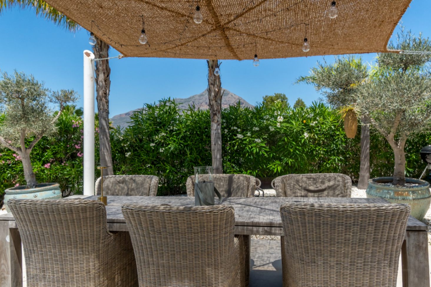 Terrace with mountain views