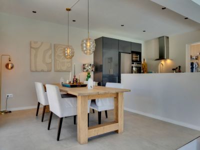 Dining area and open kitchen