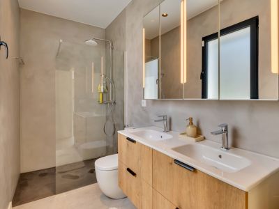 Bathroom with walk-in shower