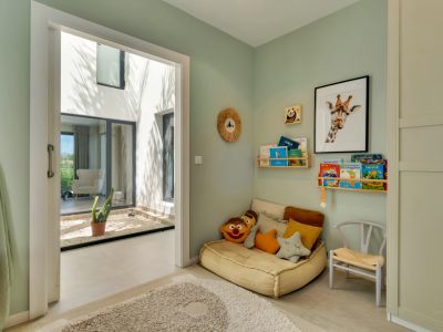 Children's bedroom with patio