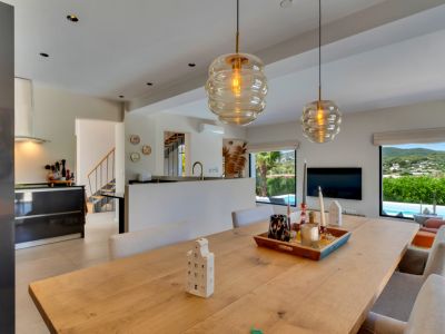 Dining area and open kitchen