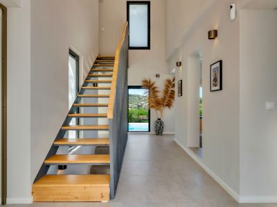 Hallway with staircase
