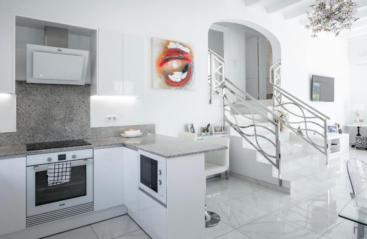 Kitchen and staircase