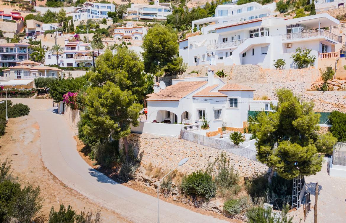 Aerial view of the villa