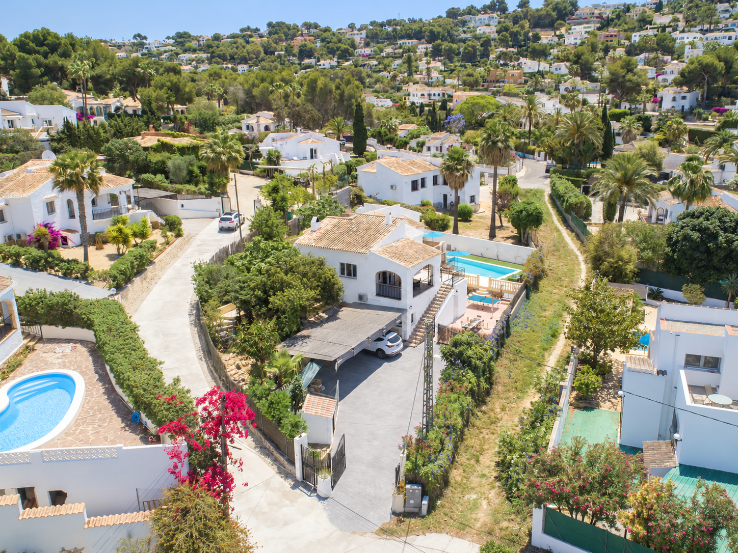 Aerial view of the villa