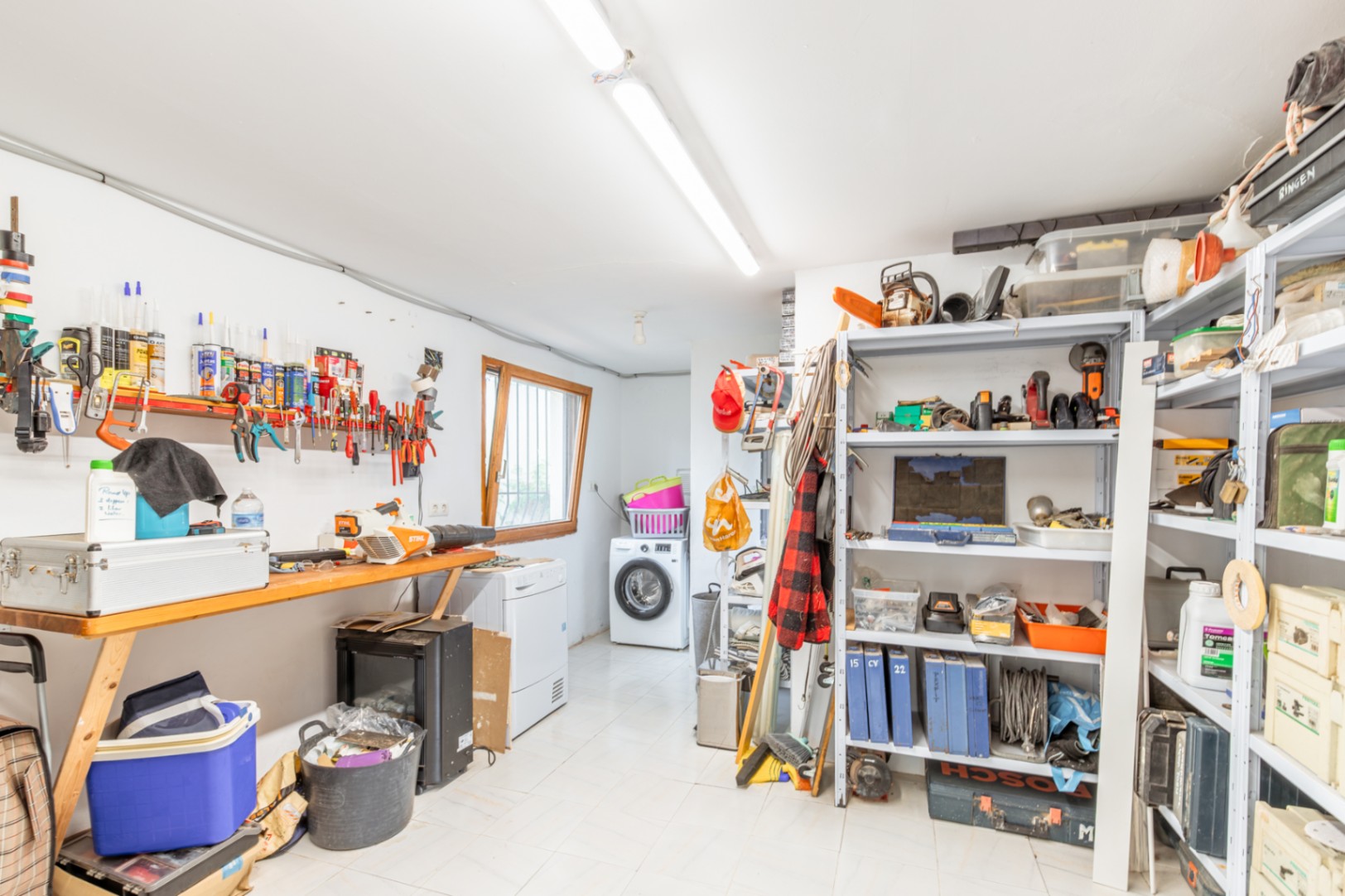 Workshop and laundry room
