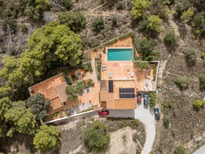 Aerial view of the villa