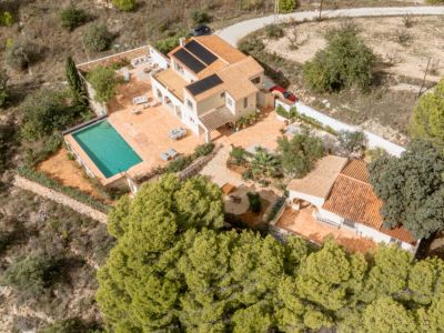 Aerial view of the villa
