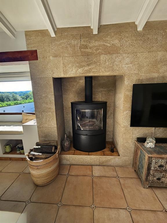 Living room fireplace