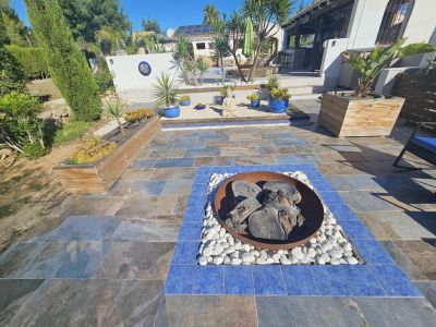 Terrace with fire pit