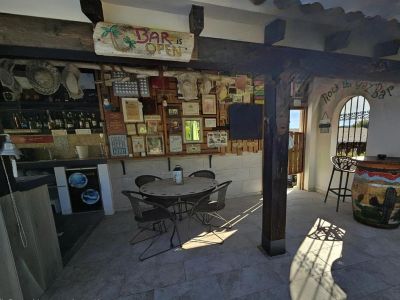 Covered outdoor bar