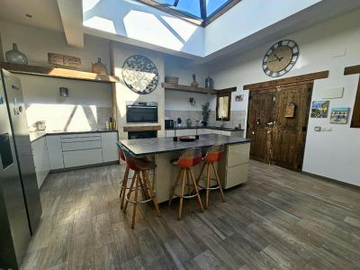 Kitchen with skylight