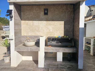 Outdoor barbecue area