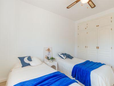 Bedroom with built-in wardrobes