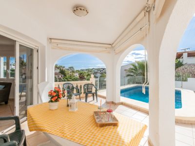 Covered porch by the pool