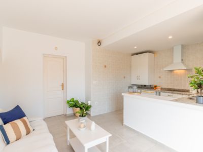 Living room and open kitchen