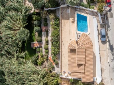 Aerial view of the property