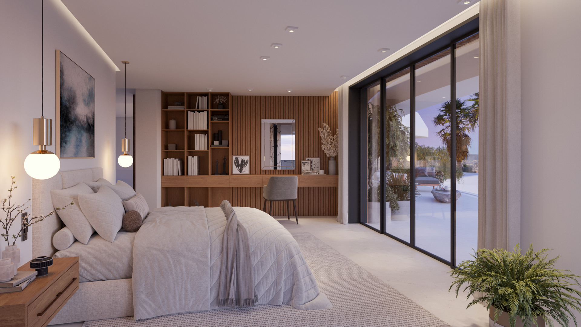 Bedroom with terrace access