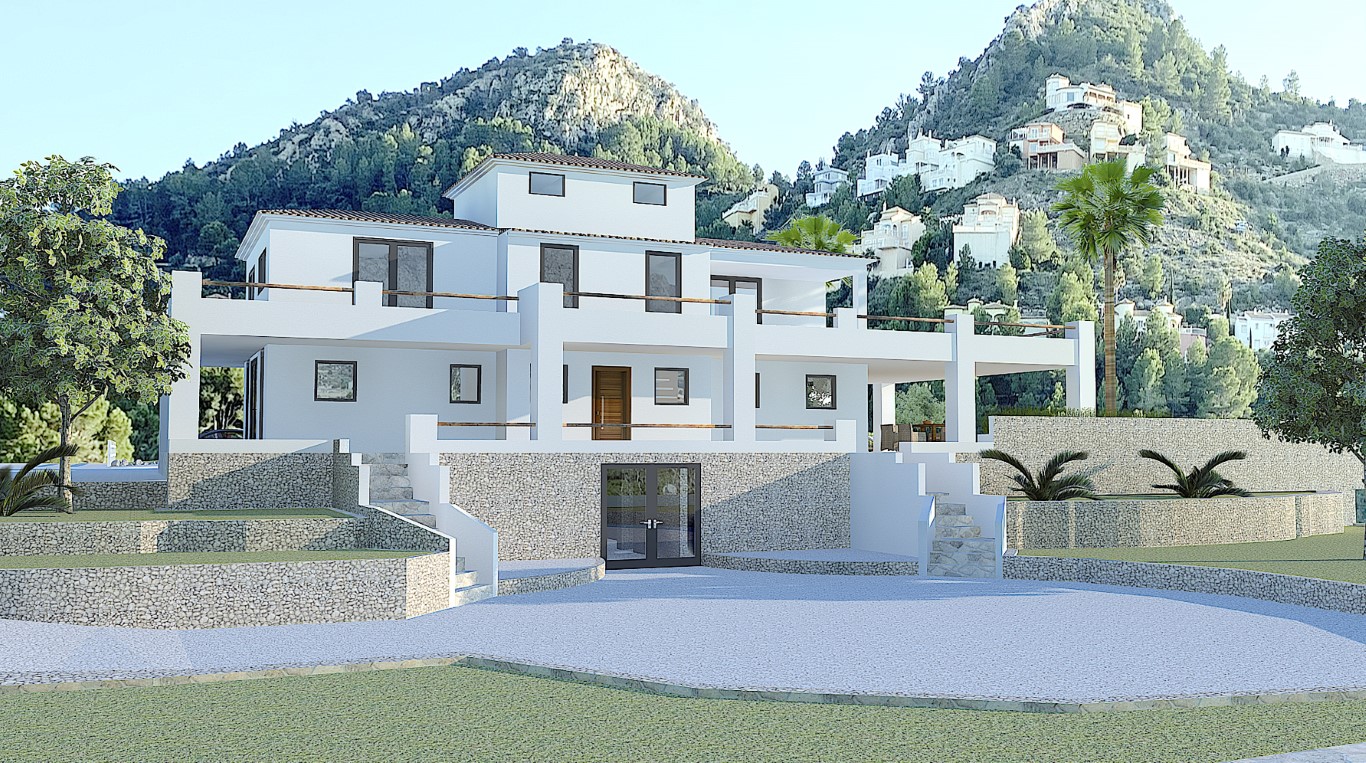 Villa in Pedreguer with sea views and expansive plot
