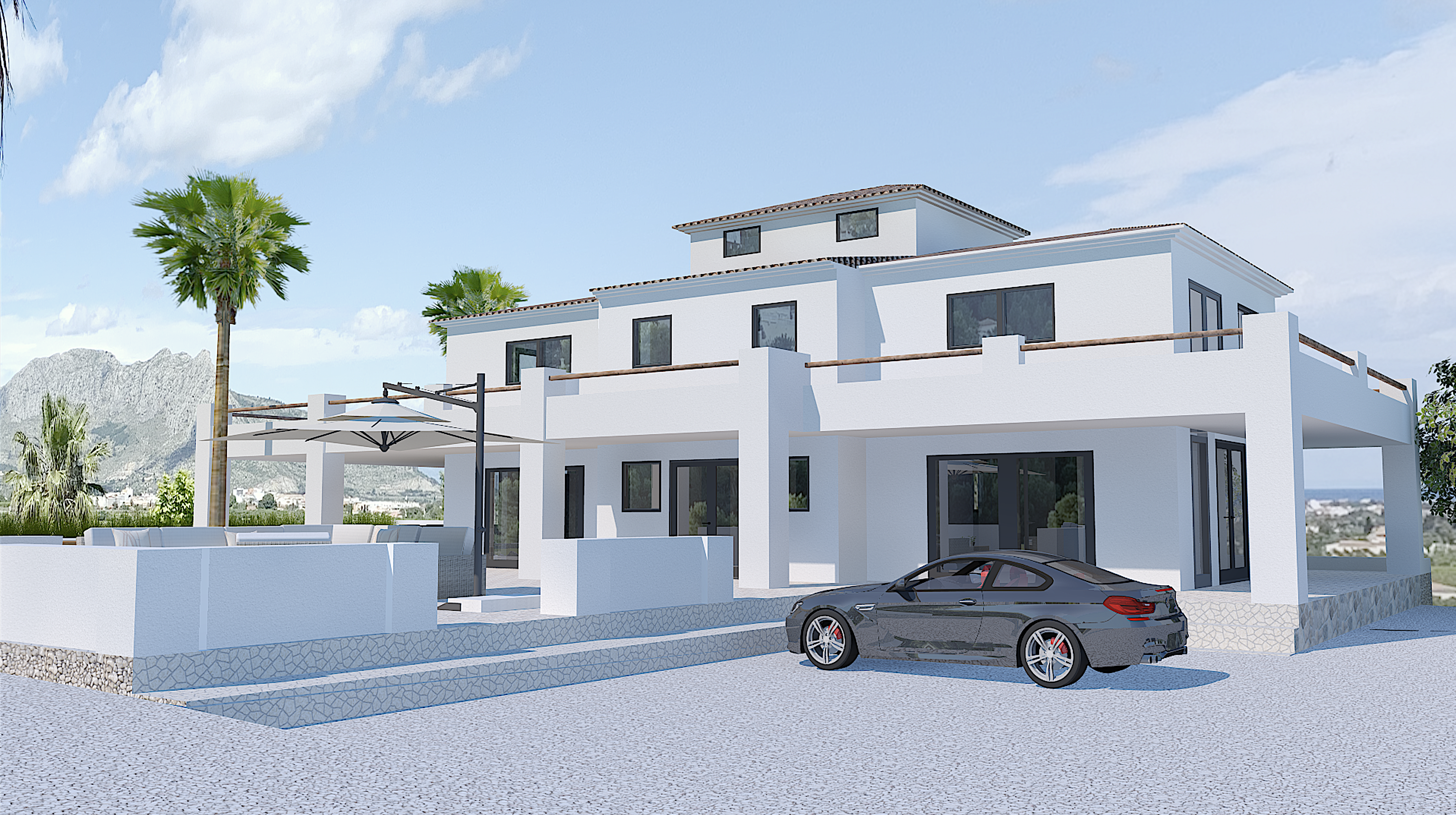 Villa in Pedreguer with sea views and expansive plot