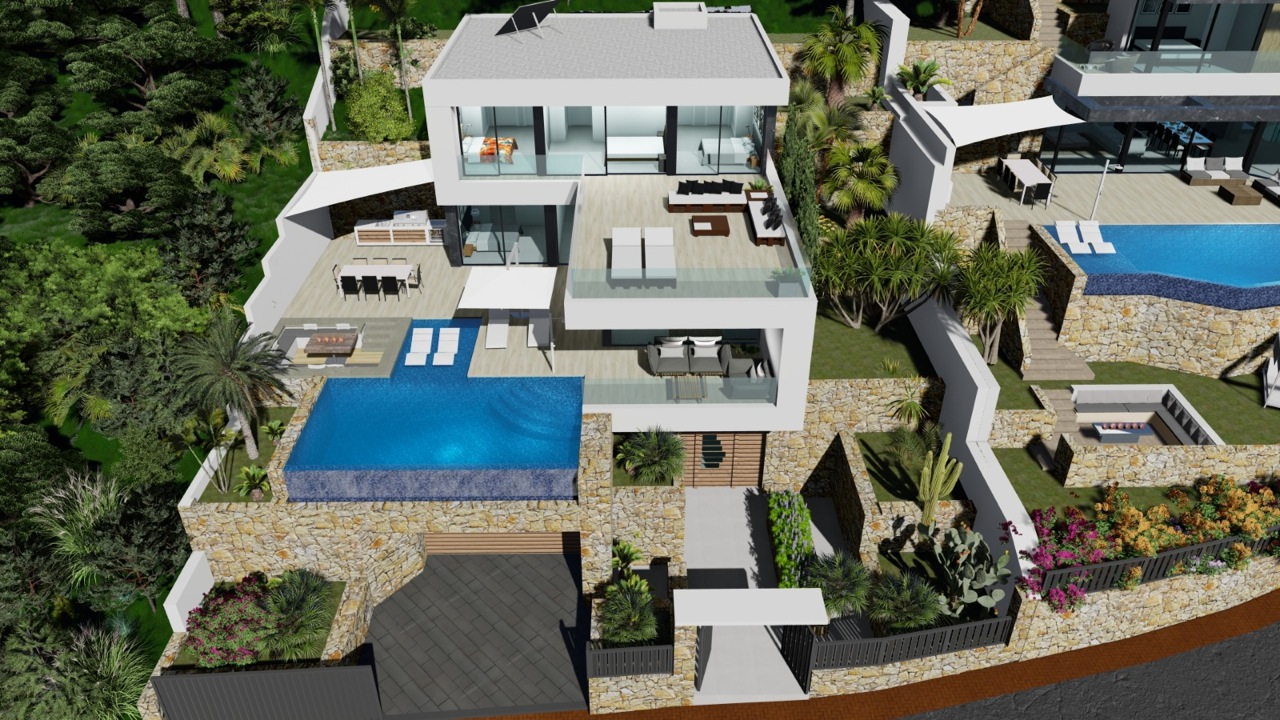 Modern new build villa with sea views in Calpe