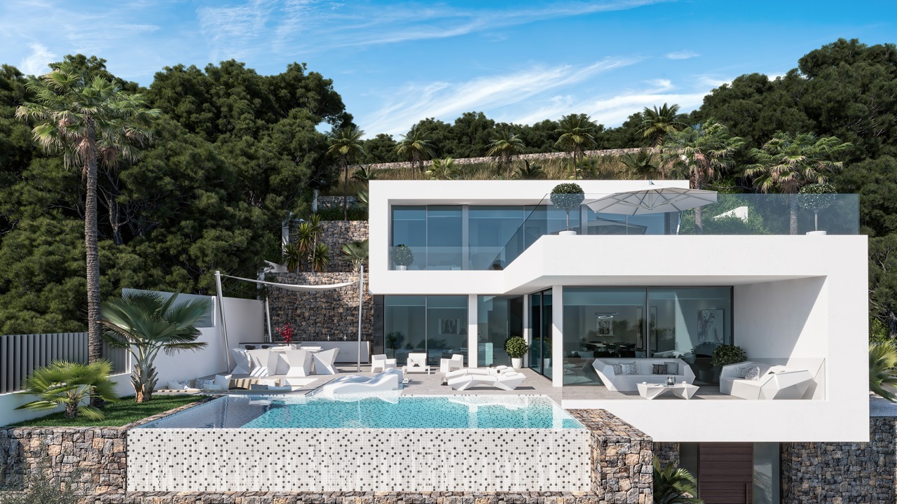 Modern new build villa with sea views in Calpe