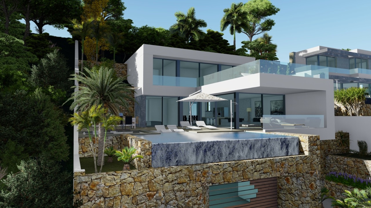 Modern new build villa with sea views in Calpe