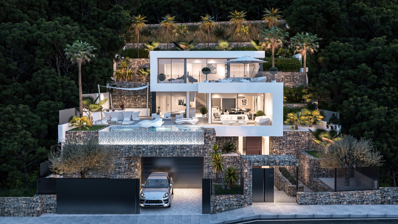 Modern new build villa with sea views in Calpe
