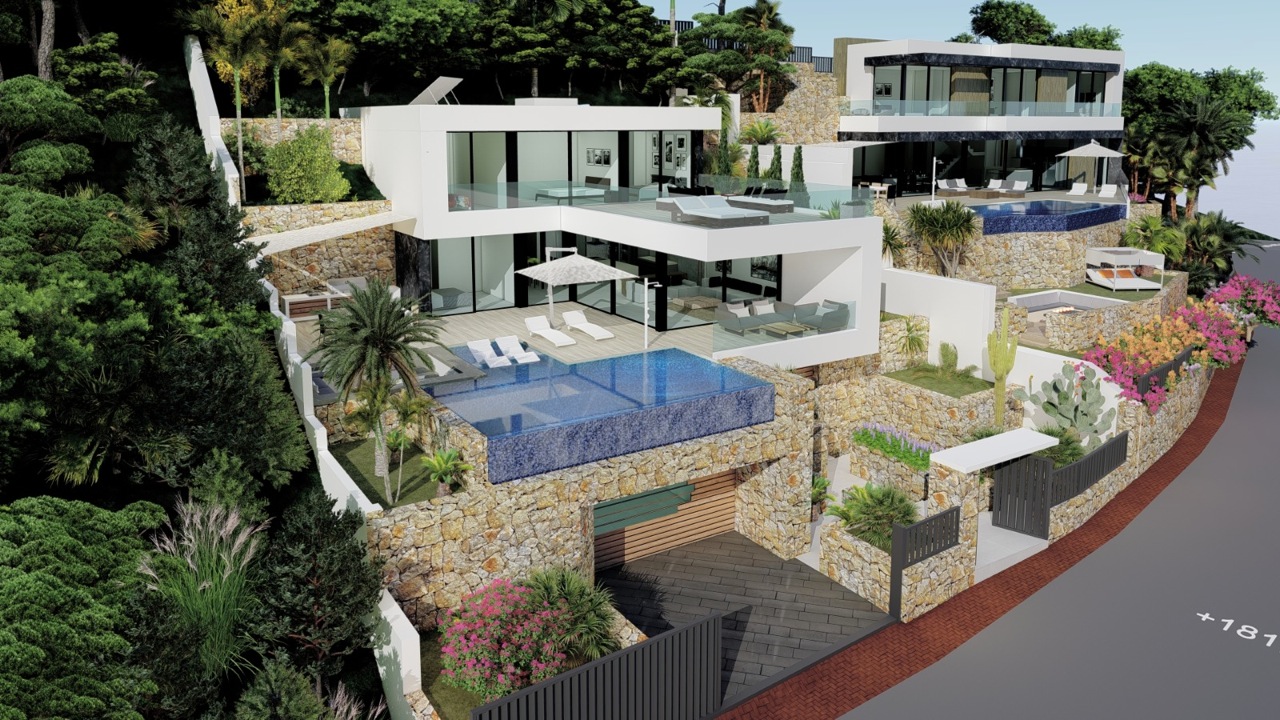 Modern new build villa with sea views in Calpe