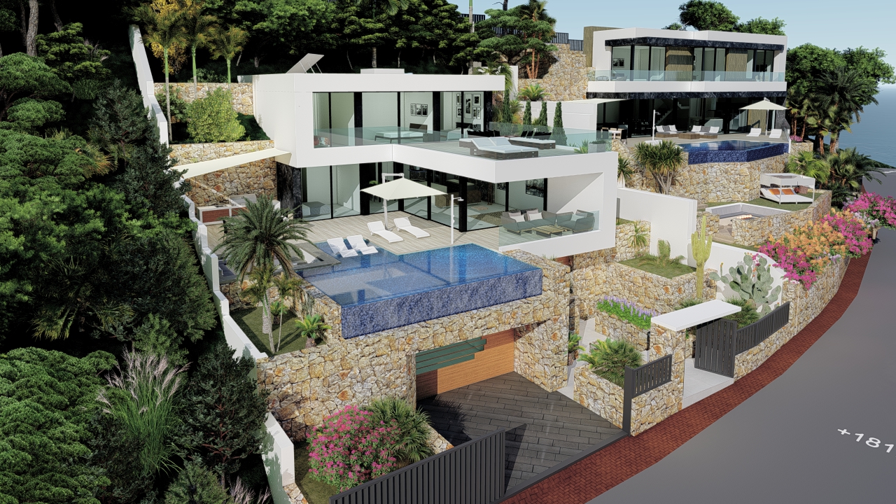 Modern new build villa with sea views in Calpe