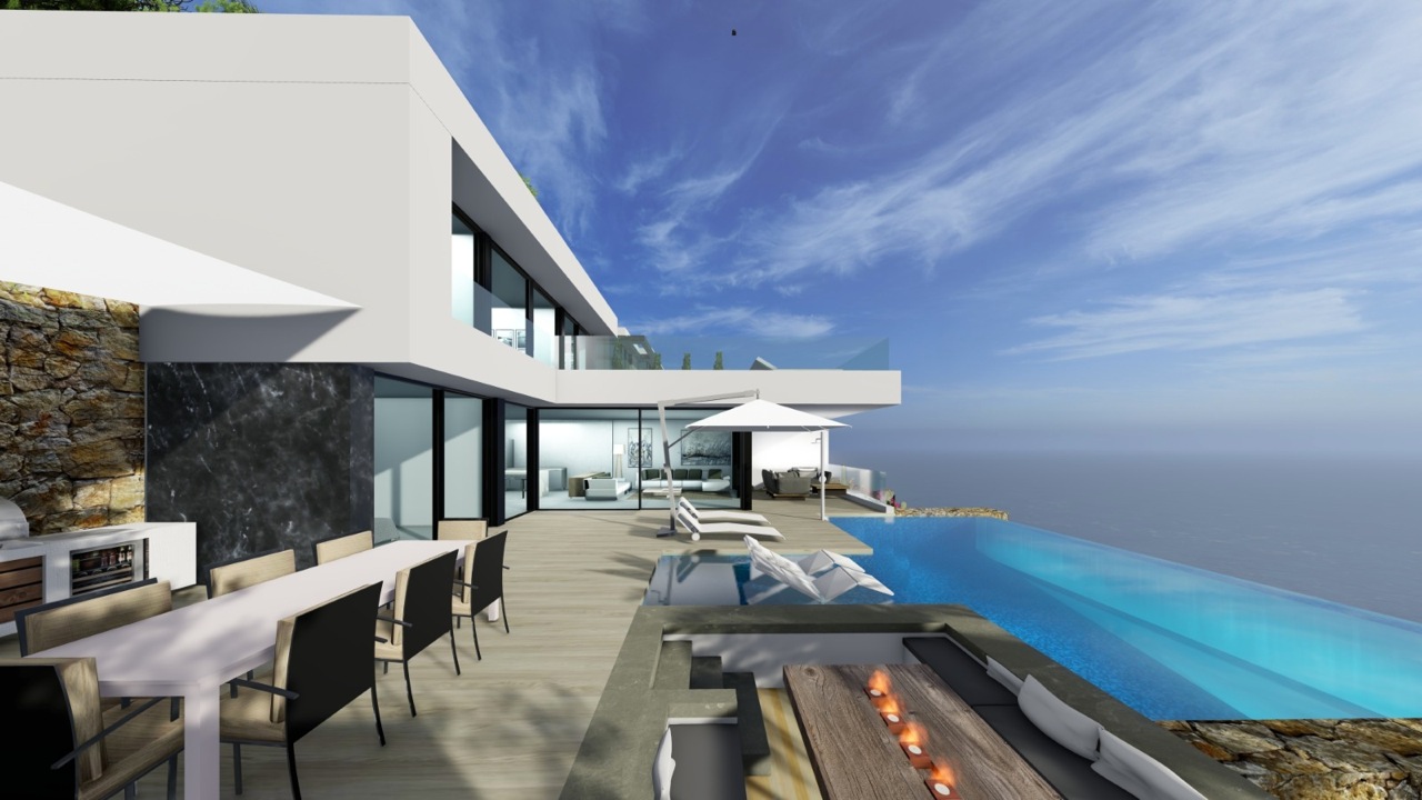 Modern new build villa with sea views in Calpe