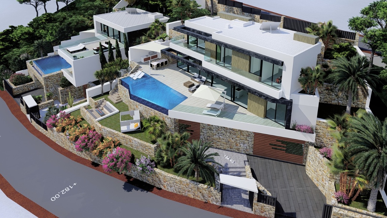 Modern new build villa with sea views in Calpe