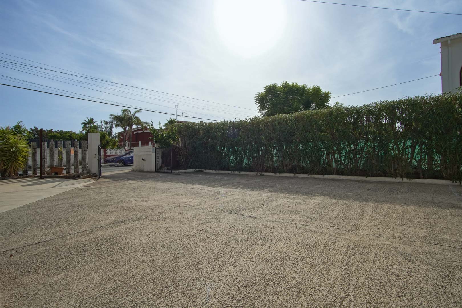 Outdoor parking area