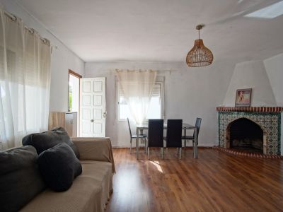 Living room with fireplace